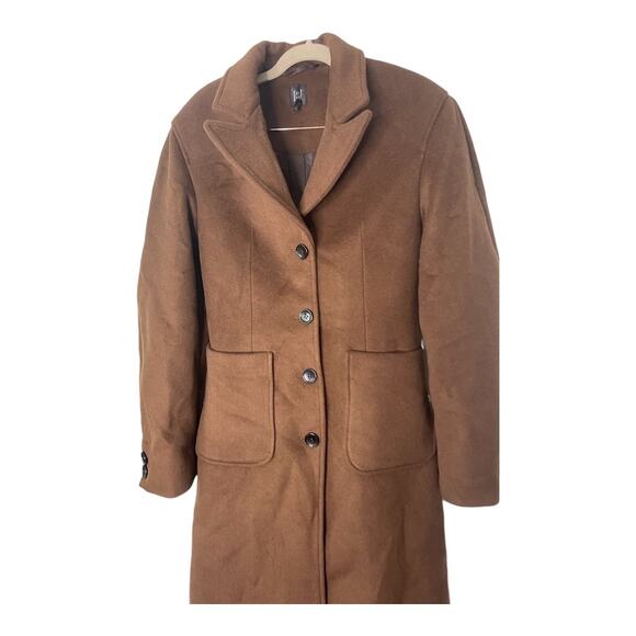 Helsa Button Front Trench Coat Long Single Breasted Oversized Winter Classy Sz S - Picture 3 of 14